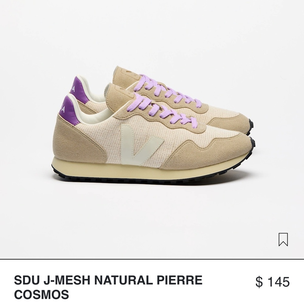 Veja SDU J-Mesh Beige and Purple Women's Sneakers